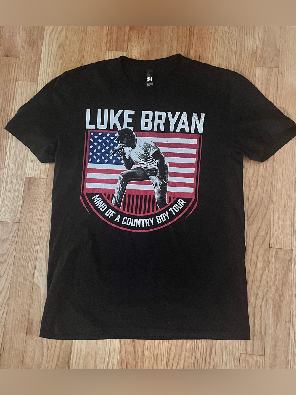 Luke Bryan
"Mind of a Country Boy 
Tour" Graphic Black Concert Tee 2024 Size Med